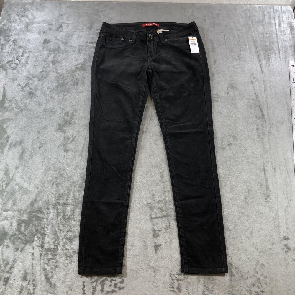 Unionbay Pants Juniors Girls 7 Gray Corduroy Jegging Slim Fit Stretch Casual